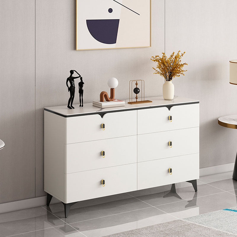 Stone Contemporary Storage Chest Bedroom Chest with Black Legs 47"L x 16"W x 30"H White Clearhalo 'Bedroom Furniture' 'Dressers & Chests' 'dressers_chests' 'furn' 'furn_dressers_chests' 'Furniture' 6440160