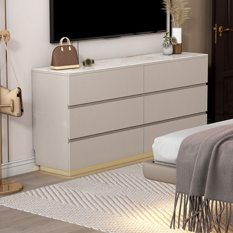 Cassettiera portaoggetti contemporanea in pietra da 13,65 pollici di larghezza