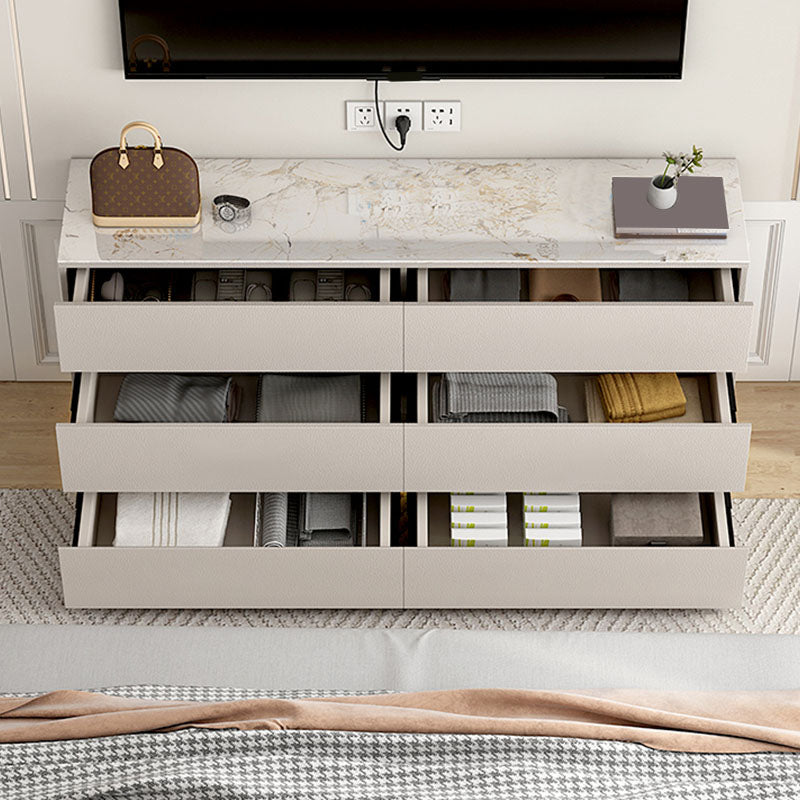 Cassettiera portaoggetti contemporanea in pietra da 13,65 pollici di larghezza