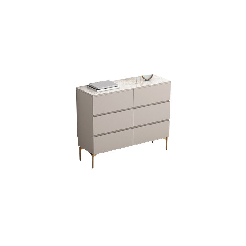 Cassettiera portaoggetti contemporanea in pietra da 13,65 pollici di larghezza