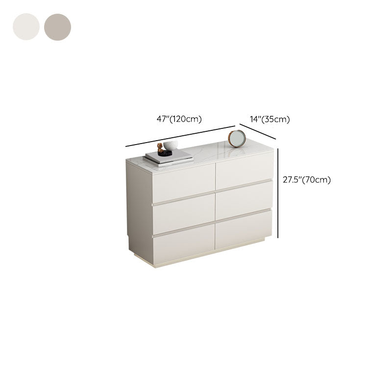 Cassettiera portaoggetti contemporanea in pietra da 13,65 pollici di larghezza