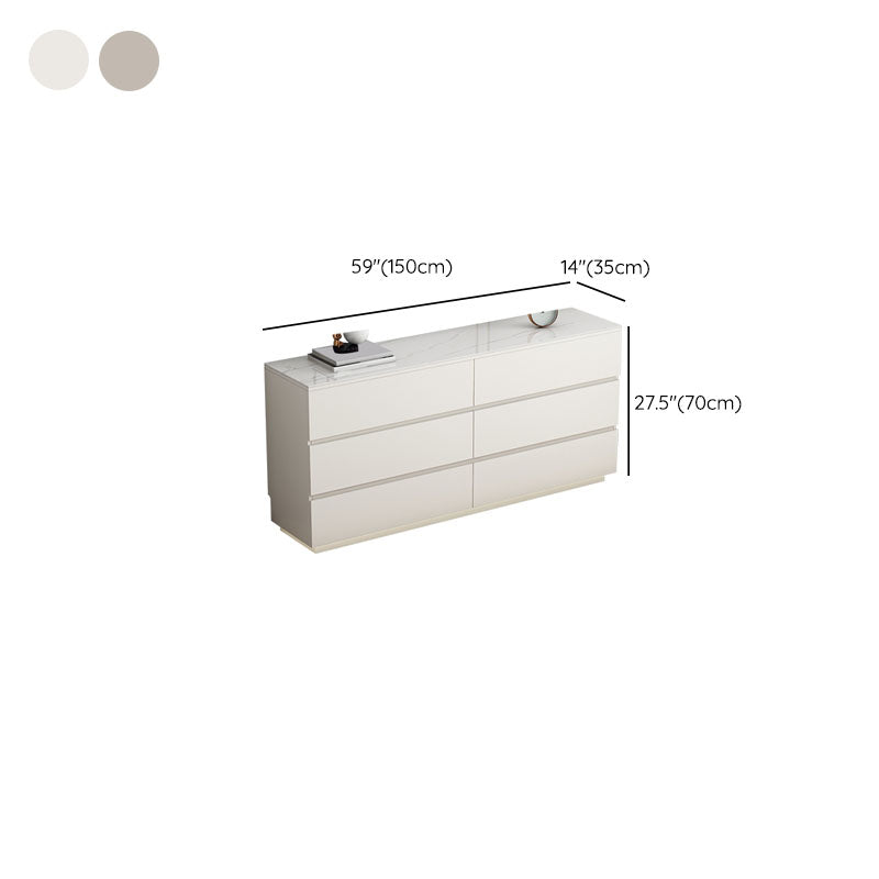 Cassettiera portaoggetti contemporanea in pietra da 13,65 pollici di larghezza