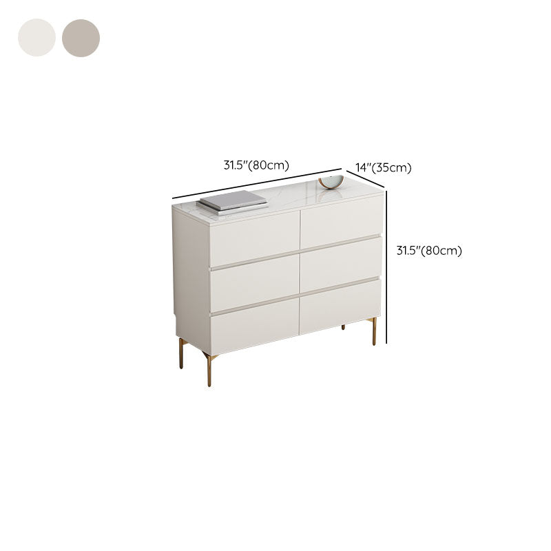 Cassettiera portaoggetti contemporanea in pietra da 13,65 pollici di larghezza