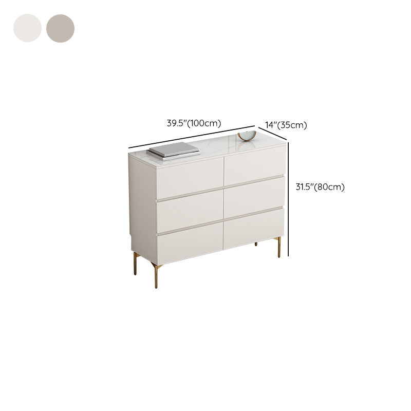 Cassettiera portaoggetti contemporanea in pietra da 13,65 pollici di larghezza