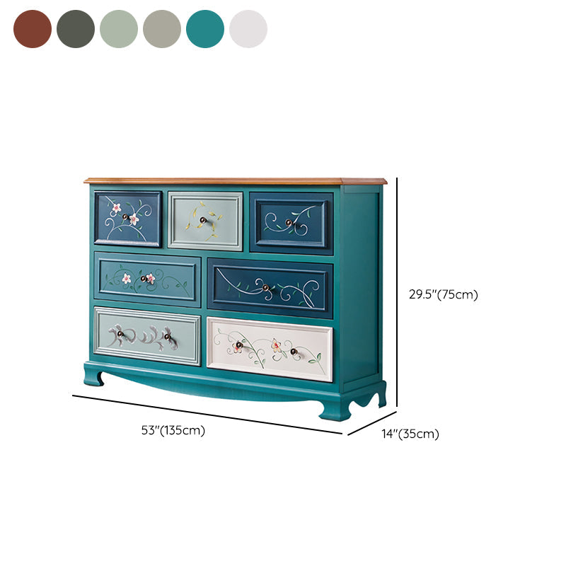 Cassettiera portaoggetti costiera Cassettiera in legno massello con 7/10/12 cassetti