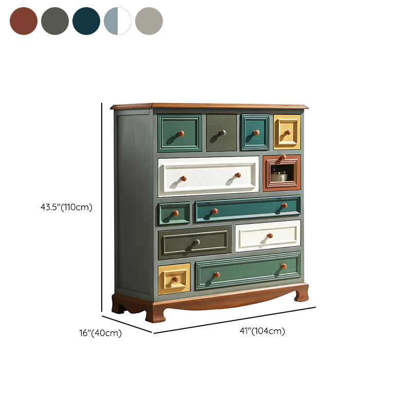 Cassettiera portaoggetti costiera Cassettiera in legno massello con 7/10/12 cassetti