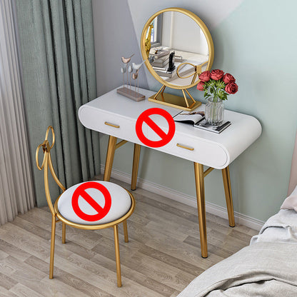 Weißgold -Make -up -Theke mit Schubladen Glama -Waschtisch, 15,74 "breit