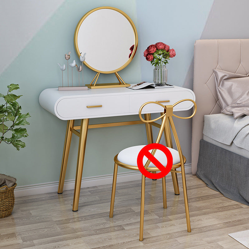 Weißgold -Make -up -Theke mit Schubladen Glama -Waschtisch, 15,74 "breit