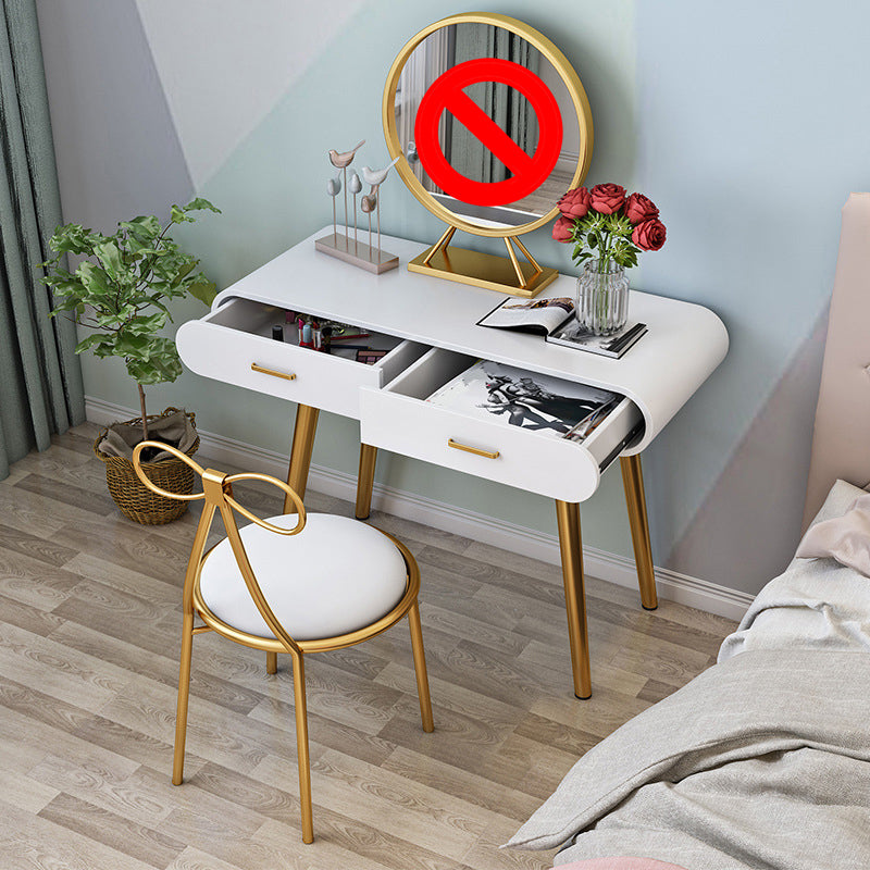 Weißgold -Make -up -Theke mit Schubladen Glama -Waschtisch, 15,74 "breit