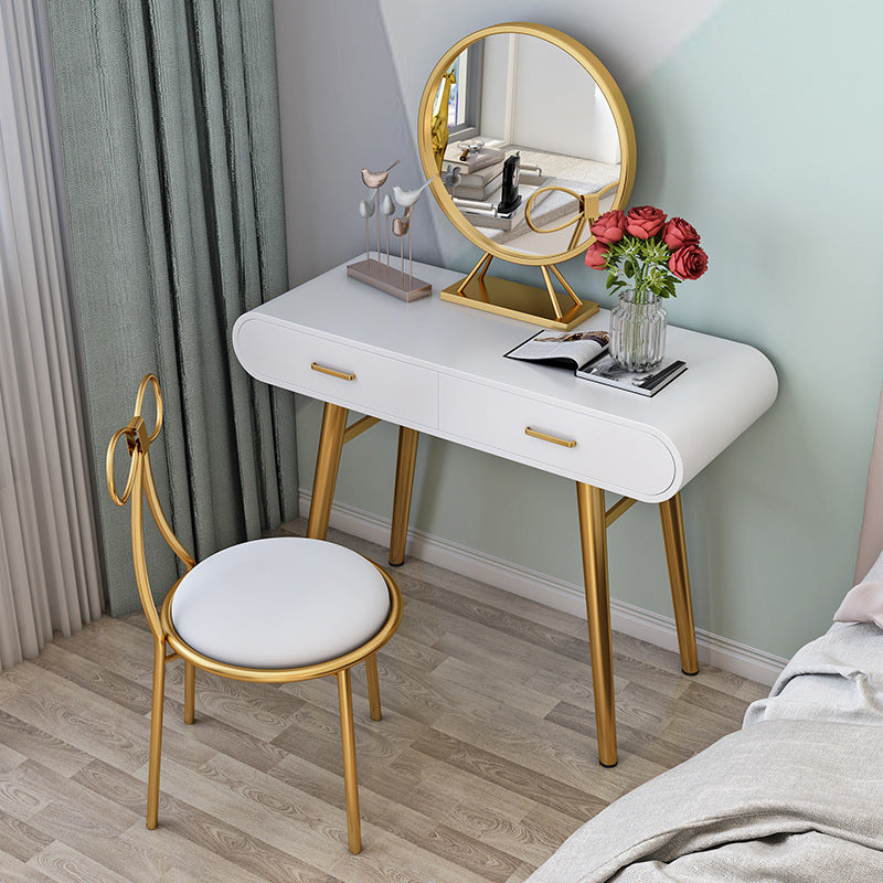 Weißgold -Make -up -Theke mit Schubladen Glama -Waschtisch, 15,74 "breit