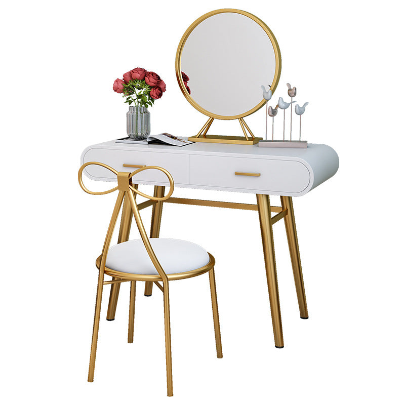 Weißgold -Make -up -Theke mit Schubladen Glama -Waschtisch, 15,74 "breit