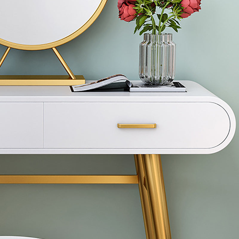 Weißgold -Make -up -Theke mit Schubladen Glama -Waschtisch, 15,74 "breit