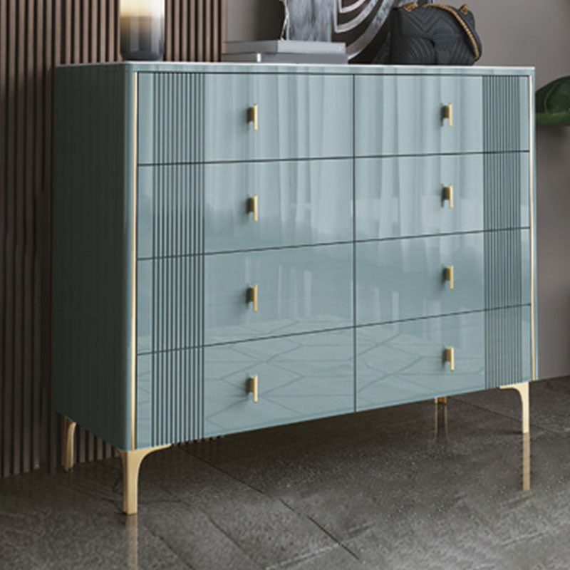 Vertical Glam Stone Storage Chest Bedroom Chest with Metal Legs 47"L x 16"W x 37"H Green Clearhalo 'Bedroom Furniture' 'Dressers & Chests' 'dressers_chests' 'furn' 'furn_dressers_chests' 'Furniture' 6440341