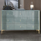 Vertical Glam Stone Storage Chest Bedroom Chest with Metal Legs 63"L x 16"W x 32"H Green Clearhalo 'Bedroom Furniture' 'Dressers & Chests' 'dressers_chests' 'furn' 'furn_dressers_chests' 'Furniture' 6440342