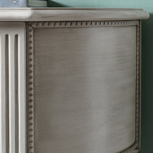 Solid Wood Half Moon Console Table 35.43-inch Tall Accent Table with 2 Drawers