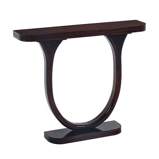 Solid Wood Half Moon Console Table 33.46" Tall 1-shelf Accent Table