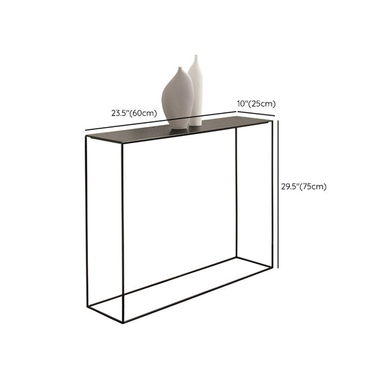 Iron Modern Console Sofa Table 1-shelf 29.53" Tall End Table for Hall