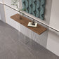 Tabla de consola de madera sólida 31.5 "Mesa de altura rectangular de altura con pierna acrílica