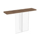 Tabla de consola de madera sólida 31.5 "Mesa de altura rectangular de altura con pierna acrílica