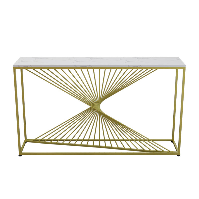 Marble Modern Console Table 11.81-inch Wide Rectangle Accent Table Clearhalo 'Console Tables' 'console_tables' 'Entry & Mudroom Furniture' 'furn' 'furn_console_tables' 'Furniture' 6440451