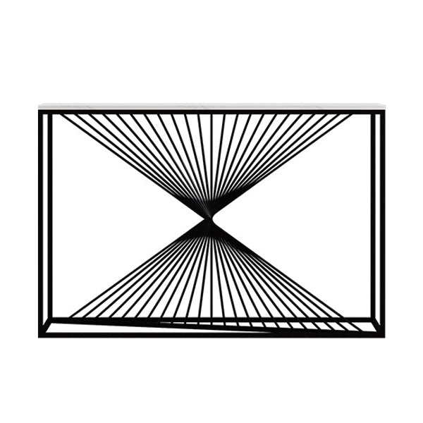 Marble Modern Console Table 11.81-inch Wide Rectangle Accent Table Clearhalo 'Console Tables' 'console_tables' 'Entry & Mudroom Furniture' 'furn' 'furn_console_tables' 'Furniture' 6440456