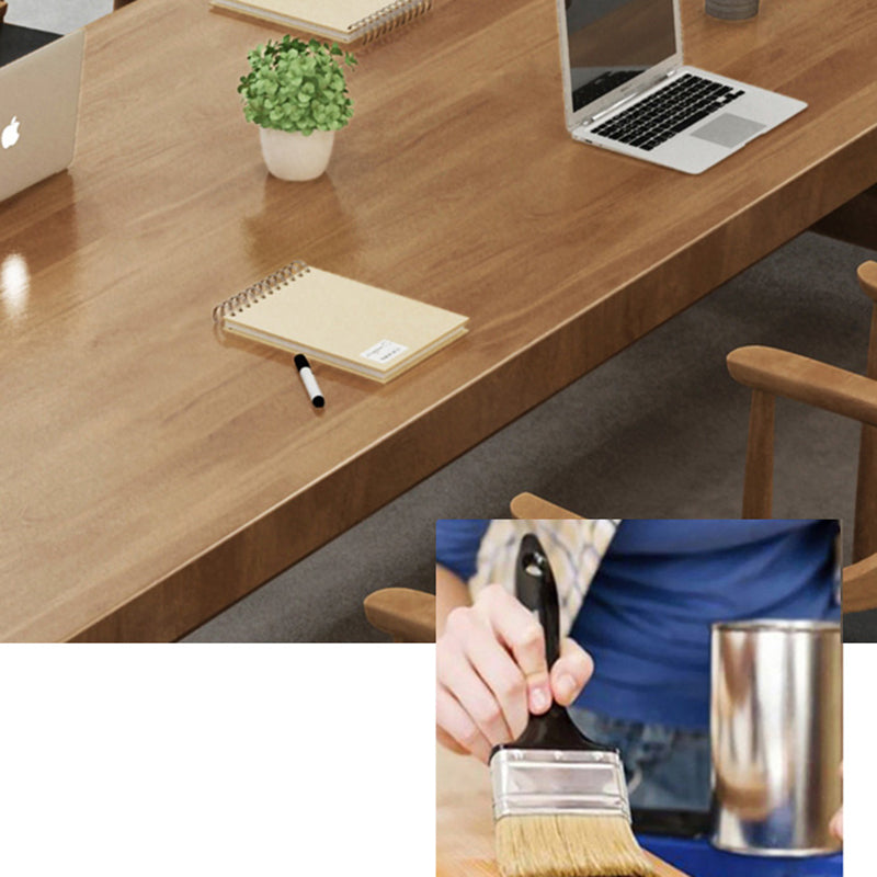 29.25 Inch H Solid Wood Office Desk Modern Oval Writing Desk Clearhalo 'furn' 'furn_office_desk' 'Furniture' 'Office Desks' 'Office Furniture' 'office_desk' 6446443