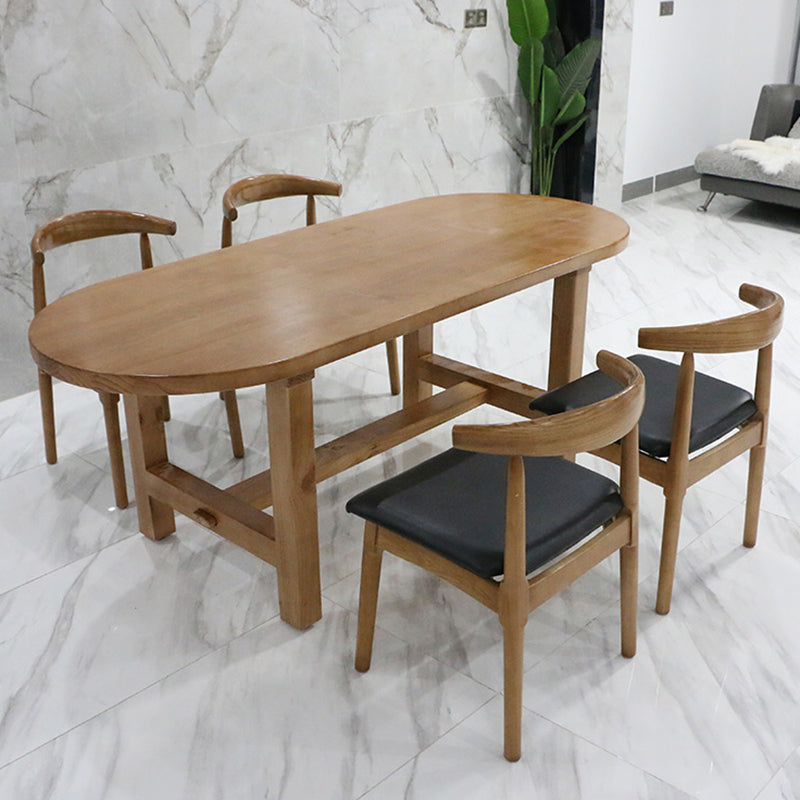 29.25 Inch H Solid Wood Office Desk Modern Oval Writing Desk Clearhalo 'furn' 'furn_office_desk' 'Furniture' 'Office Desks' 'Office Furniture' 'office_desk' 6446447