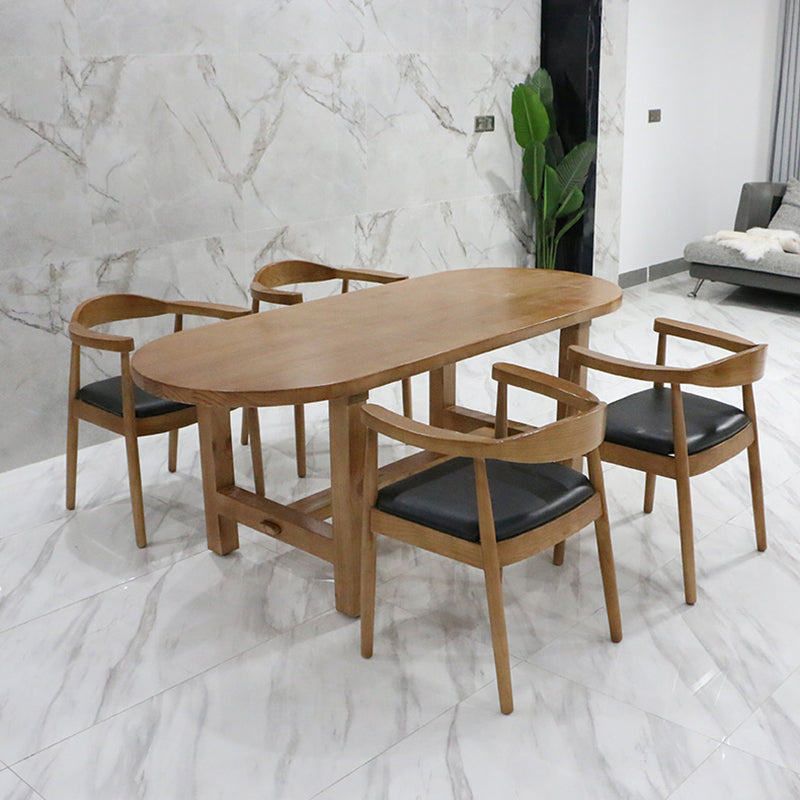 29.25 Inch H Solid Wood Office Desk Modern Oval Writing Desk Clearhalo 'furn' 'furn_office_desk' 'Furniture' 'Office Desks' 'Office Furniture' 'office_desk' 6446448