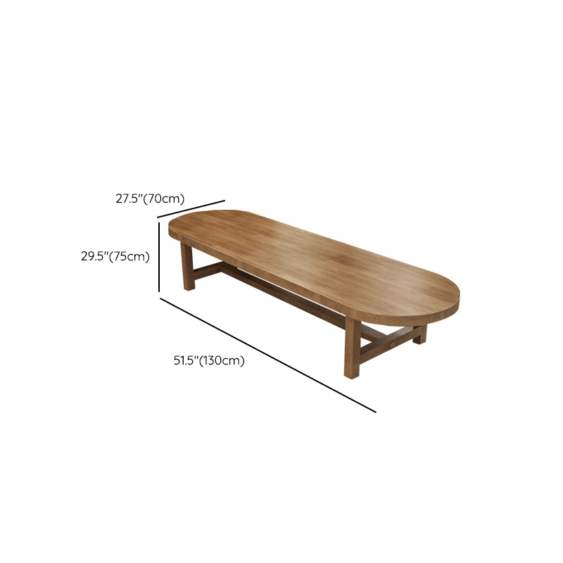 29.25 Inch H Solid Wood Office Desk Modern Oval Writing Desk Clearhalo 'furn' 'furn_office_desk' 'Furniture' 'Office Desks' 'Office Furniture' 'office_desk' 6446450