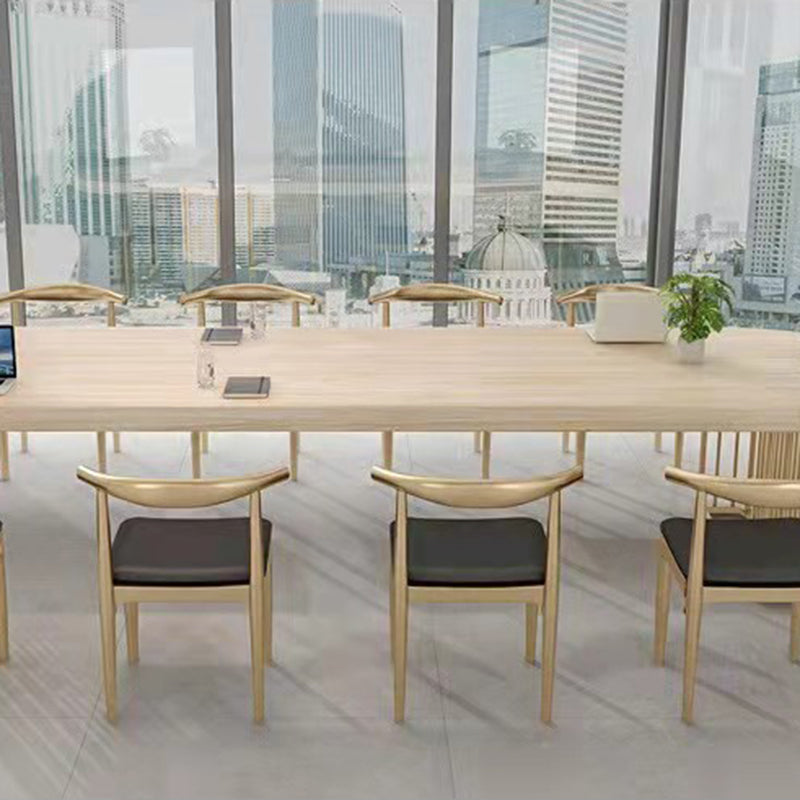 29.25-inch Height Industrial Writing Desk Oval Solid Wood Office Desk Clearhalo 'furn' 'furn_office_desk' 'Furniture' 'Office Desks' 'Office Furniture' 'office_desk' 6446460