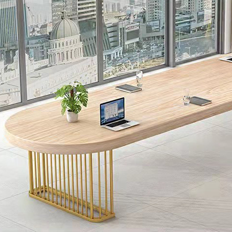 29.25-inch Height Industrial Writing Desk Oval Solid Wood Office Desk Clearhalo 'furn' 'furn_office_desk' 'Furniture' 'Office Desks' 'Office Furniture' 'office_desk' 6446461