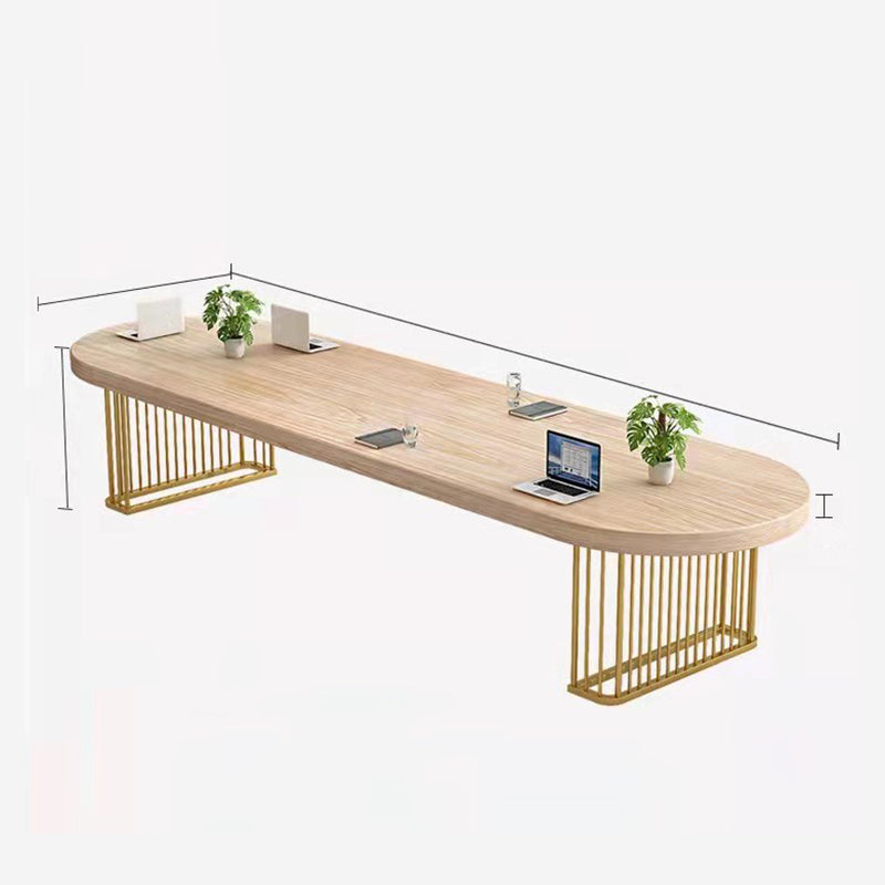 29.25-inch Height Industrial Writing Desk Oval Solid Wood Office Desk Clearhalo 'furn' 'furn_office_desk' 'Furniture' 'Office Desks' 'Office Furniture' 'office_desk' 6446462