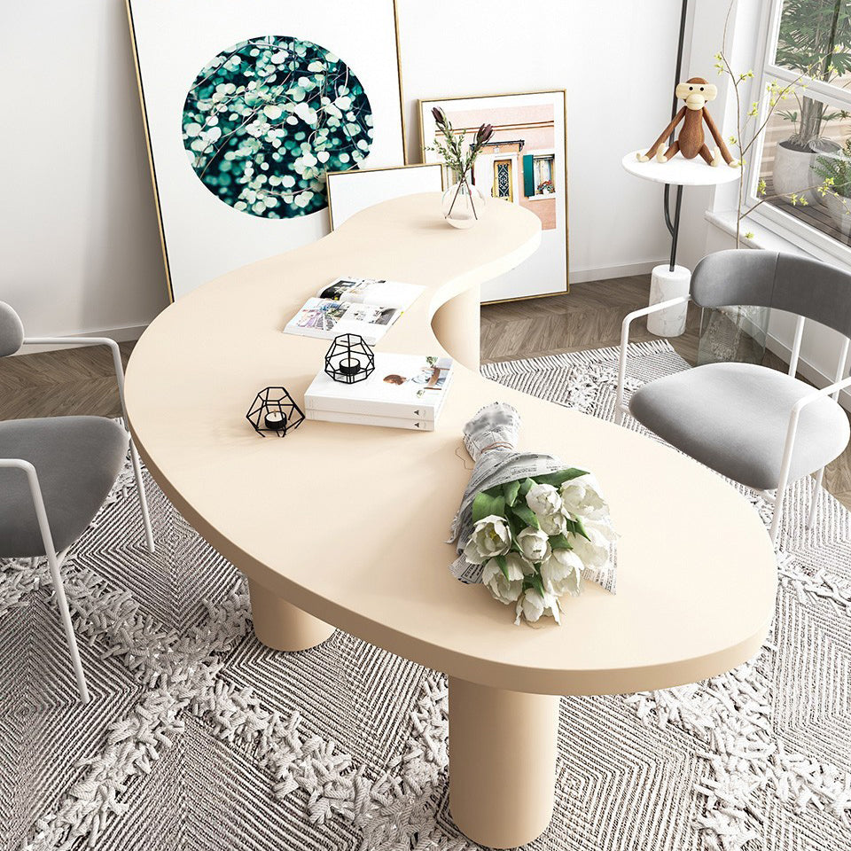 Home eigentijdse schrijfbureau massief hout bureau met benen