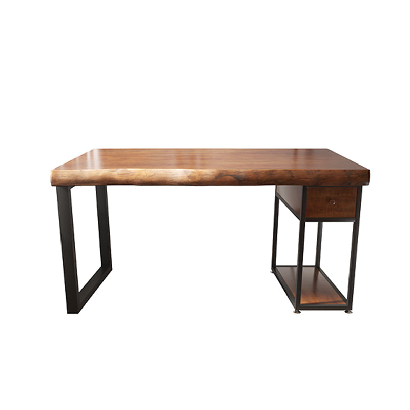Industrial Wood Computer Desk Rectangular Office Desk with Drawer 47.2"L x 19.7"W x 29.5"H Clearhalo 'furn' 'furn_office_desk' 'Furniture' 'Office Desks' 'Office Furniture' 'office_desk' 6446541