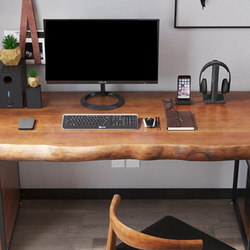 Industrial Wood Computer Desk Rectangular Office Desk with Drawer Clearhalo 'furn' 'furn_office_desk' 'Furniture' 'Office Desks' 'Office Furniture' 'office_desk' 6446549