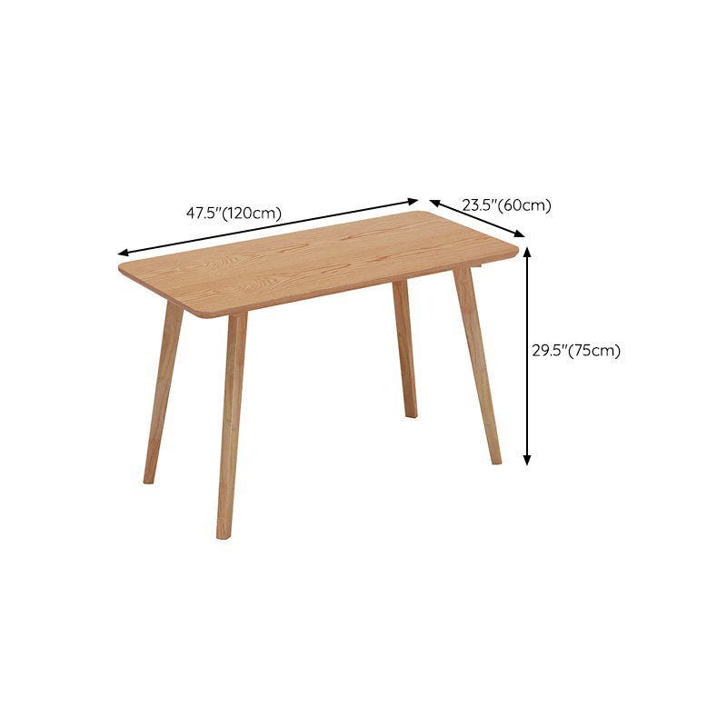 Vast hout gebogen schrijfdesk parsons base natuurlijk kantoor bureau