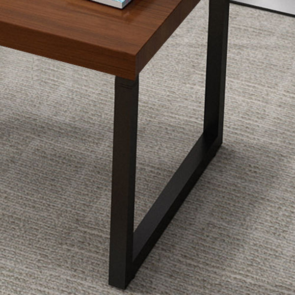 Industrieel vast hout schrijfde bureau Sled Base rechthoekige kantoorbureau