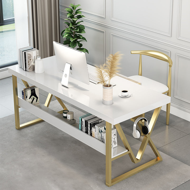 Massief hout rechthoekig schrijfbureau 1-plank 29.53 "Tall Office Desk