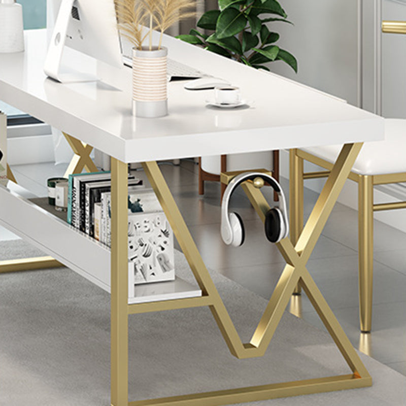 Massief hout rechthoekig schrijfbureau 1-plank 29.53 "Tall Office Desk