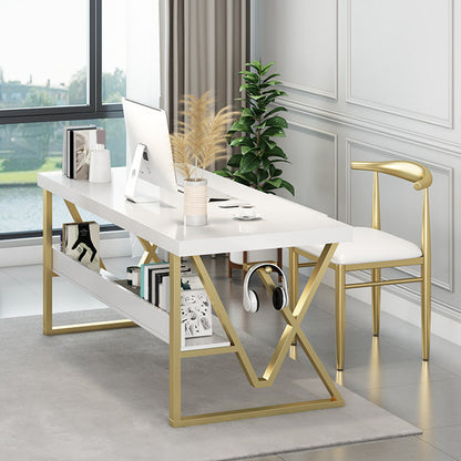 Massief hout rechthoekig schrijfbureau 1-plank 29.53 "Tall Office Desk