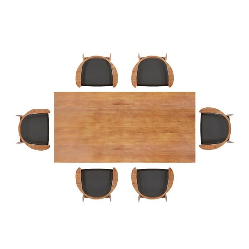 29.25 Inch Height Oval Writing Desk Industrial Solid Wood Office Desk 55.1"L x 27.6"W x 29.5"H Clearhalo 'furn' 'furn_office_desk' 'Furniture' 'Office Desks' 'Office Furniture' 'office_desk' 6446736