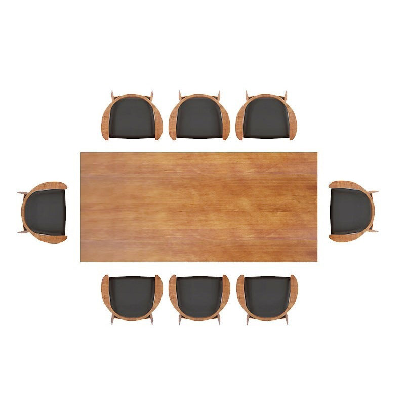 29.25 Inch Height Oval Writing Desk Industrial Solid Wood Office Desk 63"L x 27.6"W x 29.5"H Clearhalo 'furn' 'furn_office_desk' 'Furniture' 'Office Desks' 'Office Furniture' 'office_desk' 6446738