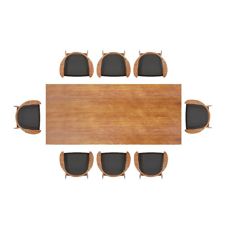 29.25 Inch Height Oval Writing Desk Industrial Solid Wood Office Desk 70.9"L x 31.5"W x 29.5"H Clearhalo 'furn' 'furn_office_desk' 'Furniture' 'Office Desks' 'Office Furniture' 'office_desk' 6446741