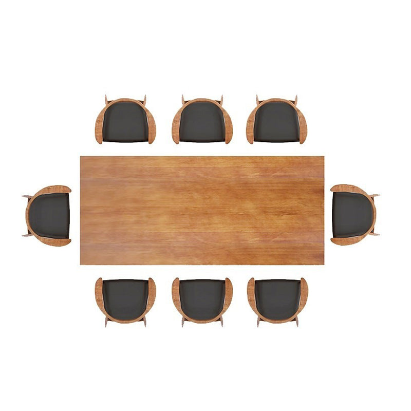 29.25 Inch Height Oval Writing Desk Industrial Solid Wood Office Desk 78.7"L x 31.5"W x 29.5"H Clearhalo 'furn' 'furn_office_desk' 'Furniture' 'Office Desks' 'Office Furniture' 'office_desk' 6446743