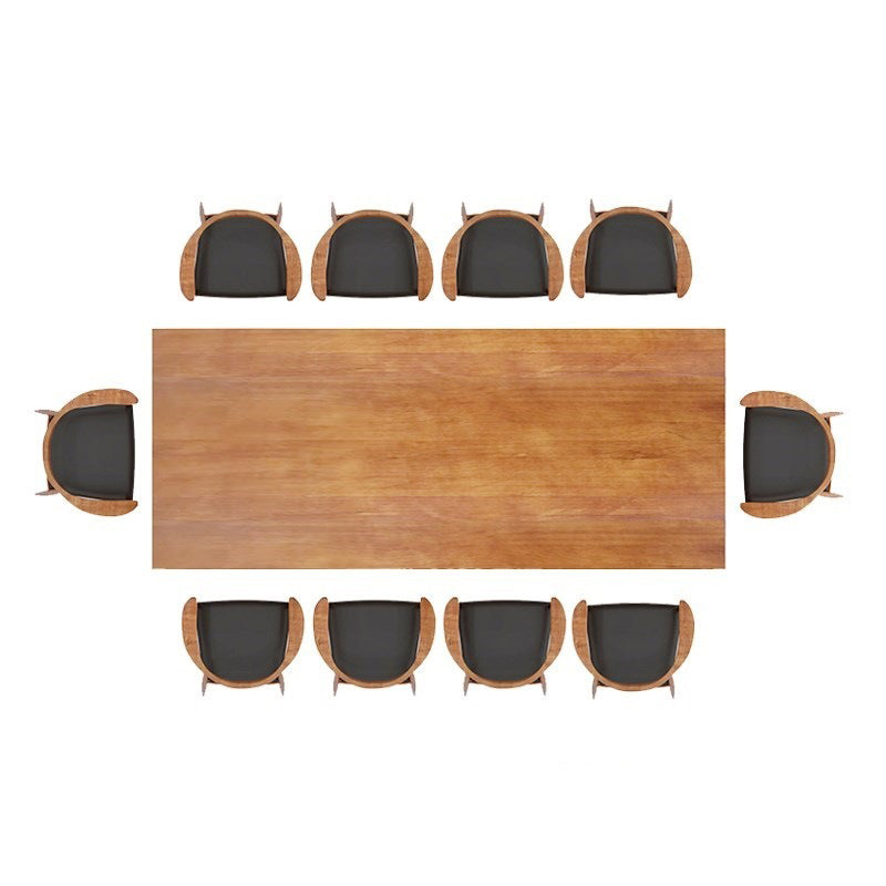 29.25 Inch Height Oval Writing Desk Industrial Solid Wood Office Desk 86.6"L x 31.5"W x 29.5"H Clearhalo 'furn' 'furn_office_desk' 'Furniture' 'Office Desks' 'Office Furniture' 'office_desk' 6446744