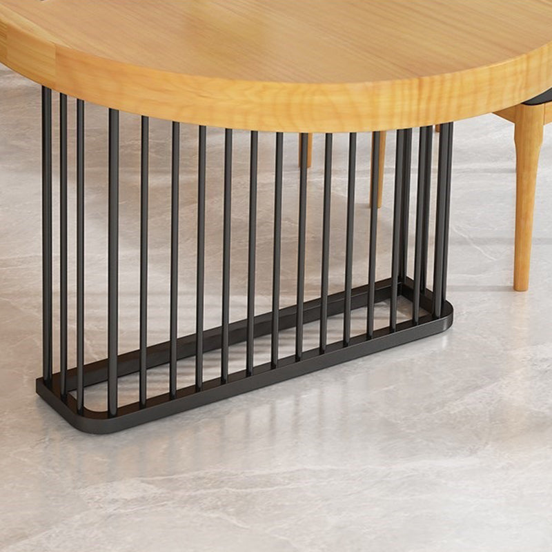 29.25 Inch Height Oval Writing Desk Industrial Solid Wood Office Desk Clearhalo 'furn' 'furn_office_desk' 'Furniture' 'Office Desks' 'Office Furniture' 'office_desk' 6446753