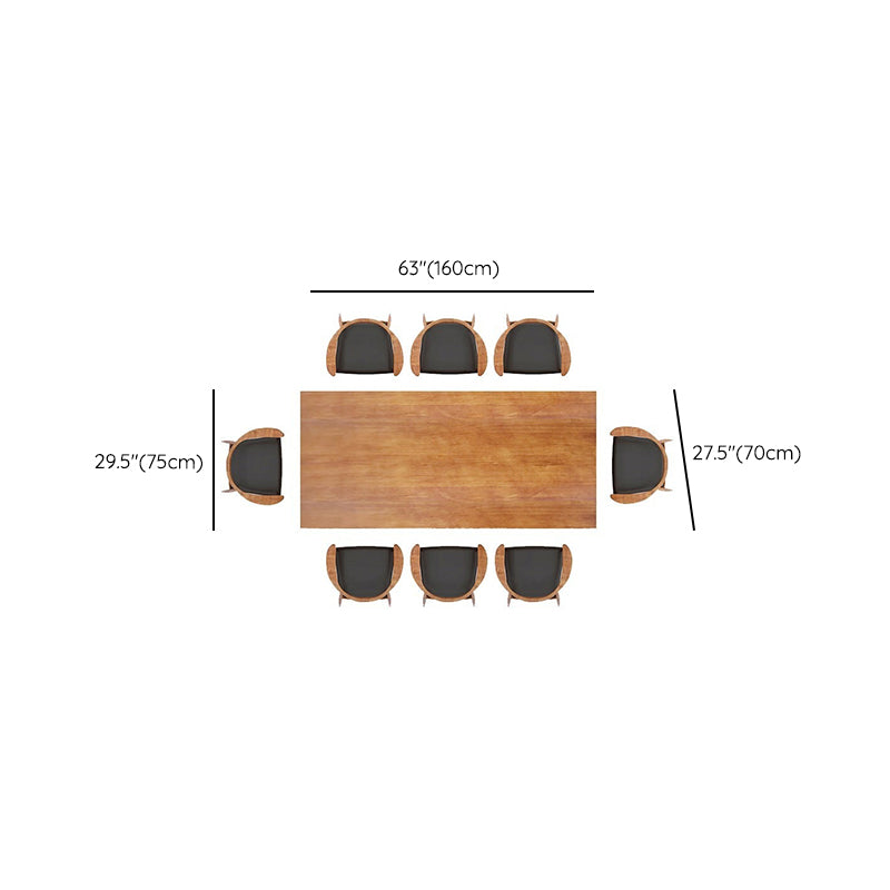 29.25 Inch Height Oval Writing Desk Industrial Solid Wood Office Desk Clearhalo 'furn' 'furn_office_desk' 'Furniture' 'Office Desks' 'Office Furniture' 'office_desk' 6446757