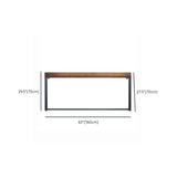 Rectangular Industrial Writing Desk Wood Computer Desk with Metal Legs