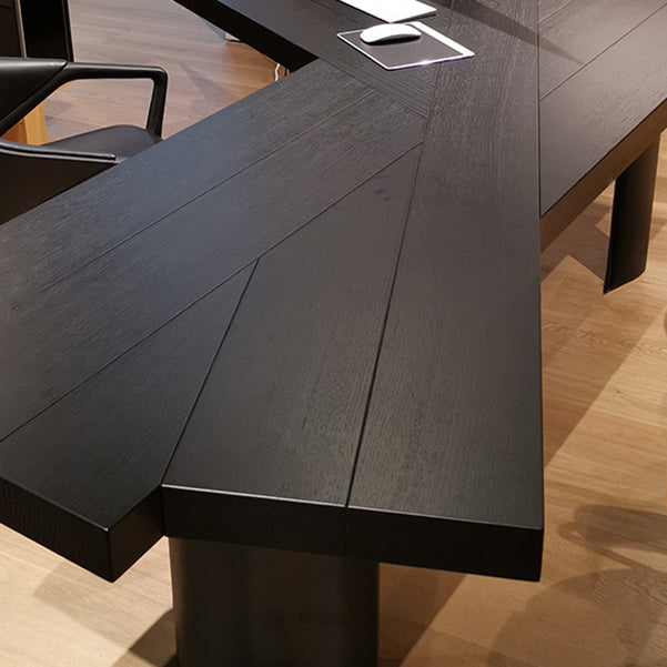 Scrivania di scrittura contemporanea casa in legno massiccio con le gambe