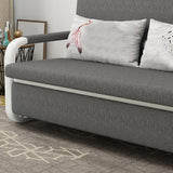 Fabric Square Arms Futon Sleeper Sofa Pillow Included Loveseat Clearhalo 'furn' 'furn_futons' 'Furniture' 'Futons & Daybeds' 'Futons' 'Living Room Furniture' 6447118